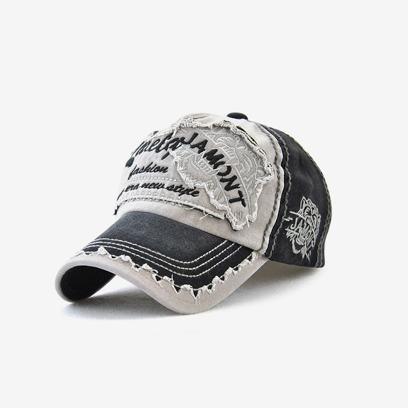 Men's Embroidered Outdoor Leisure Tiger Head Baseball Cap Hat