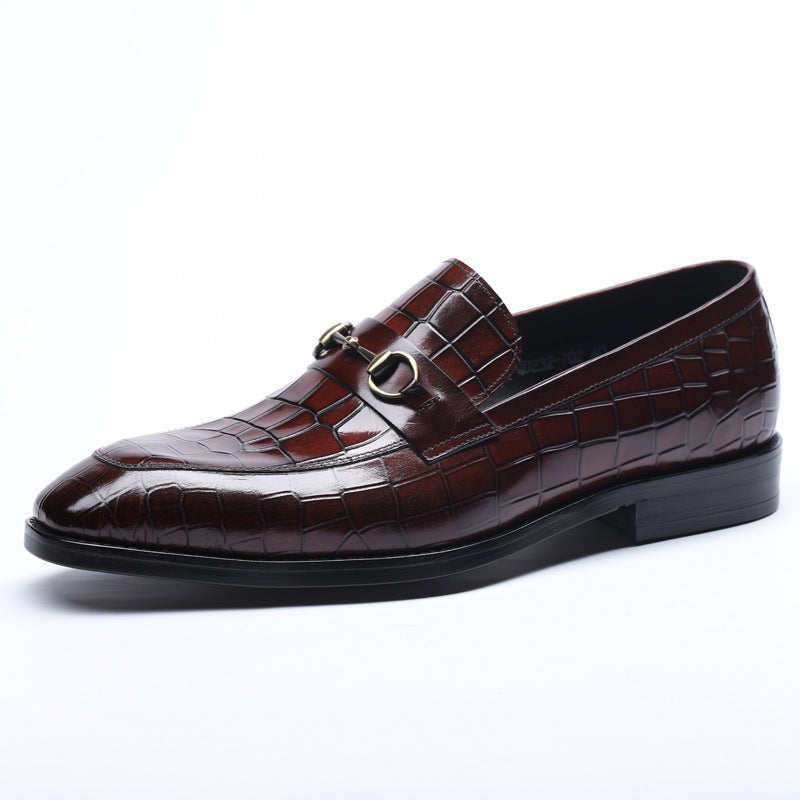 Metal-Embellished Business Mens Dress Shoes