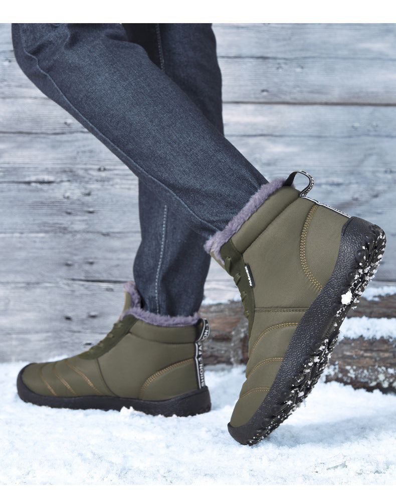 Fleece-Lined Casual Snow Boots
