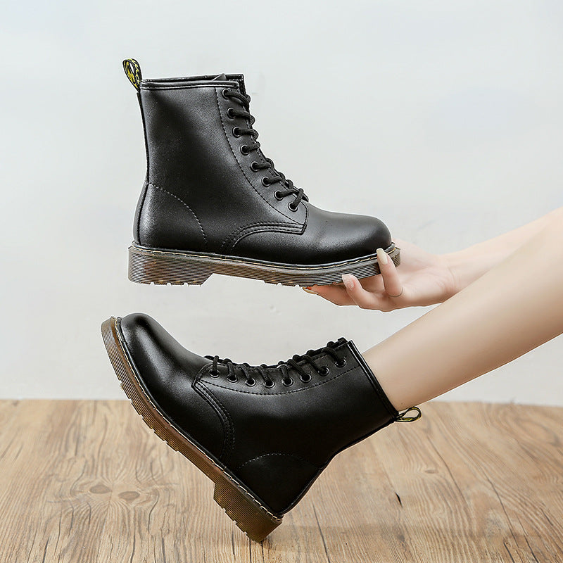 British Style Martin Boots Thick-soled Mid-tube