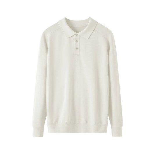 Men's Lapel Long Sleeve Sweater