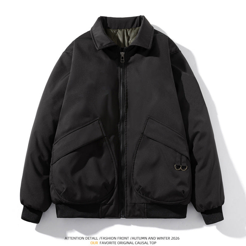 Men's Bomber Jacket Thickened Baseball Cotton Coat