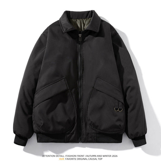 Men's Bomber Jacket Thickened Baseball Cotton Coat