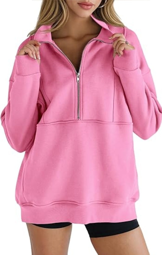 Sudadera polar de mujer con media cremallera