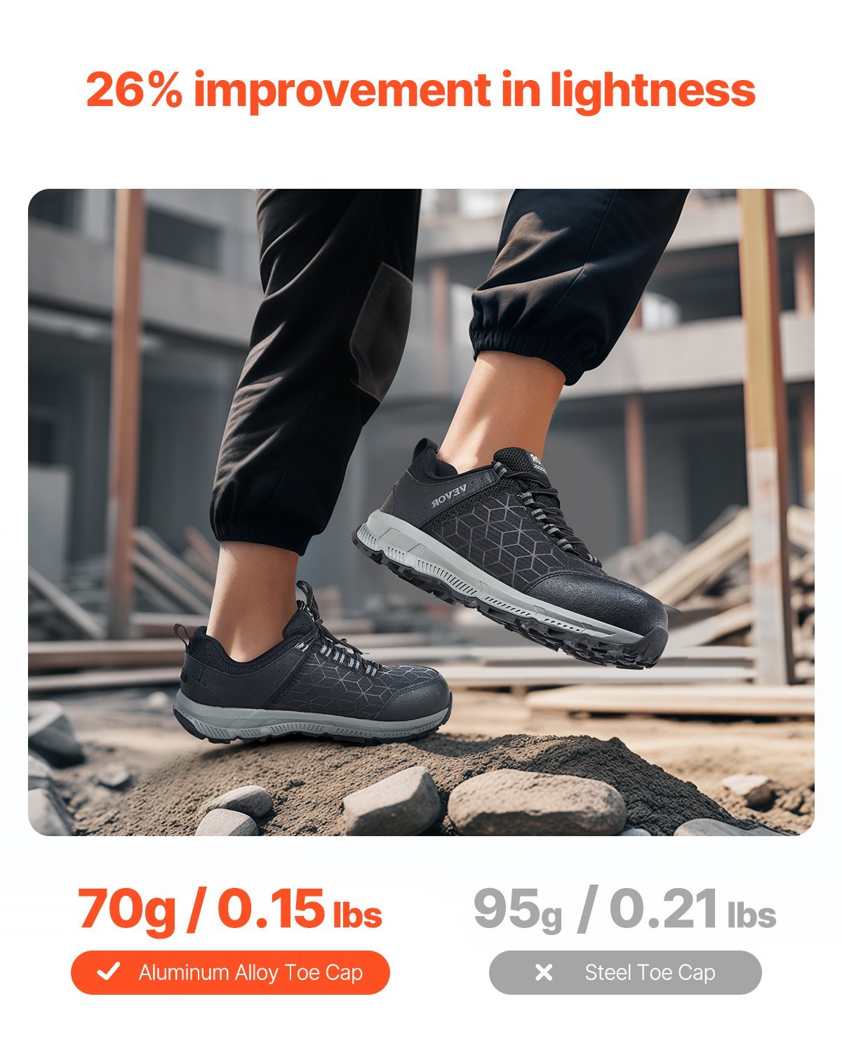 Zapatillas de seguridad deportivas con puntera de acero