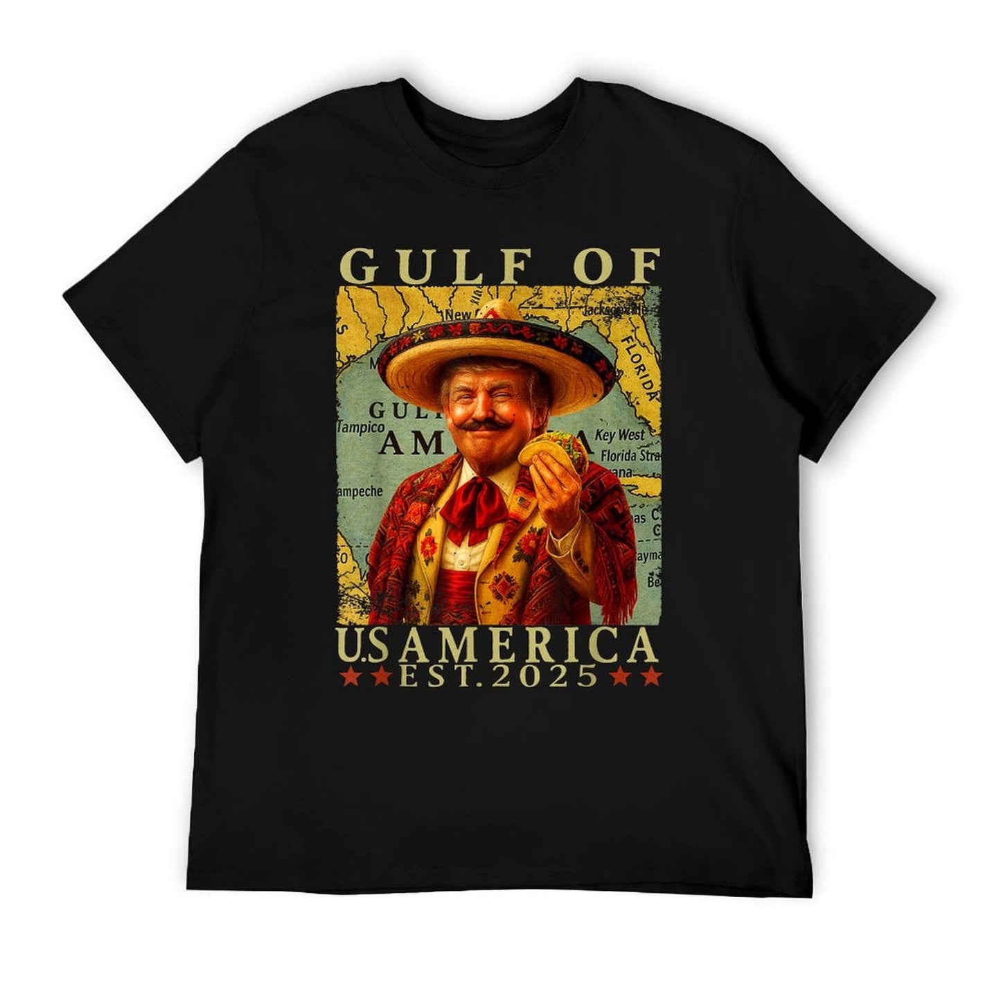 Retro Gulf Of USA America Mexico Trump Mexico Taco Funny Affordable Price T-Shirt
