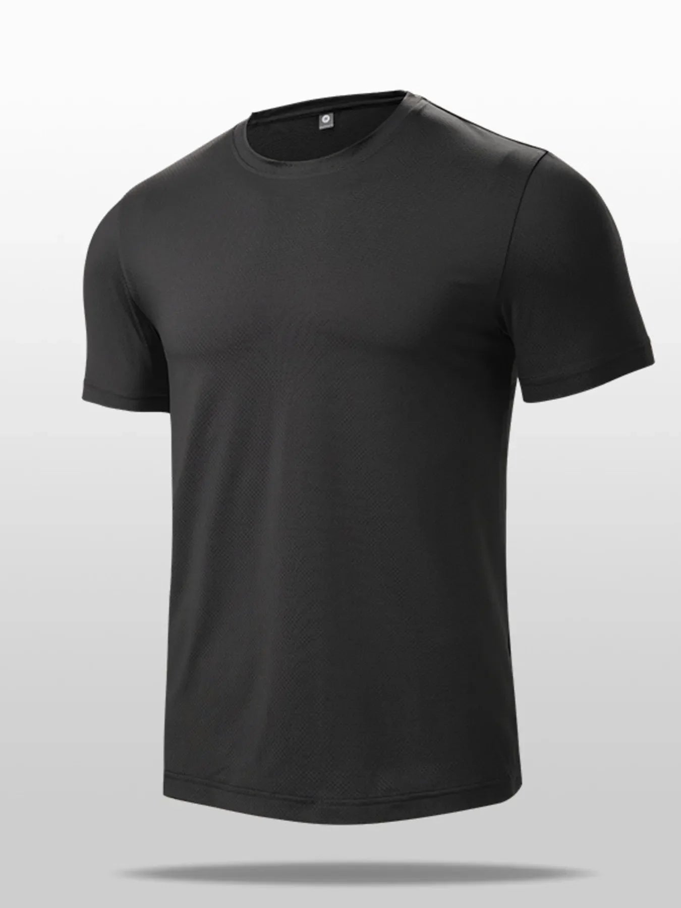 Camiseta activa de manga corta y cuello redondo para hombre