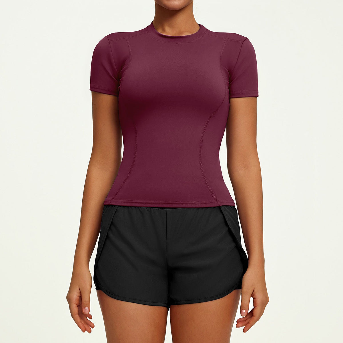 Women's Short Tight Thin Yoga Outfit Two-piece Set