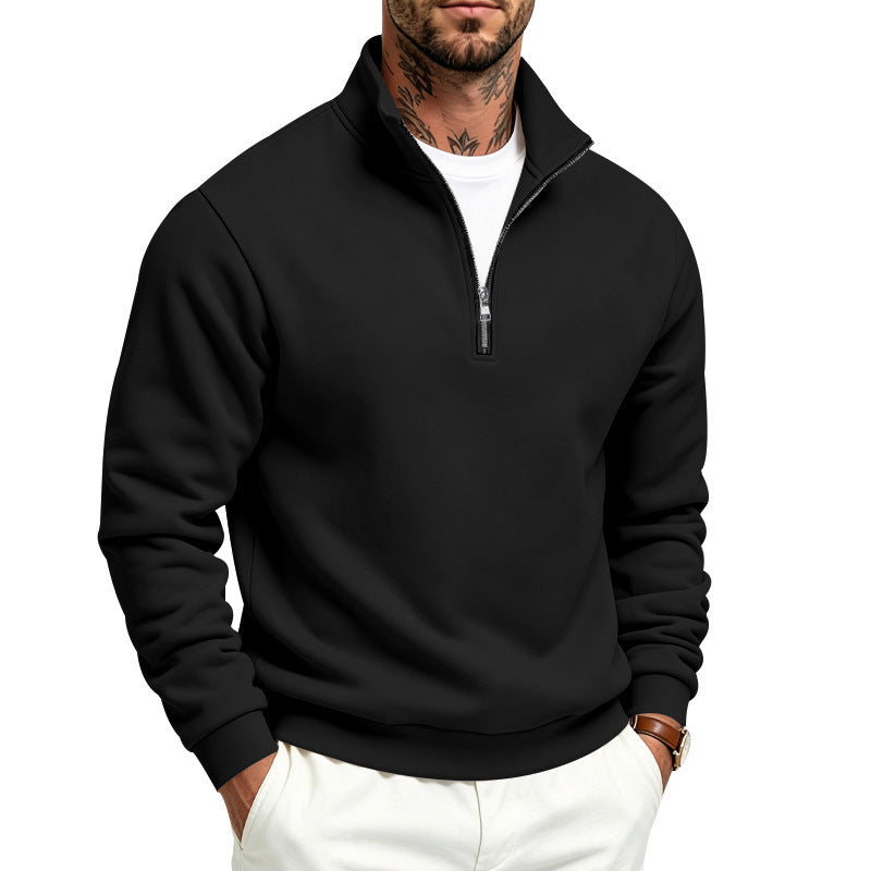 Men's Sports And Leisure Stand Up Collar Zipper Sweatshirt
