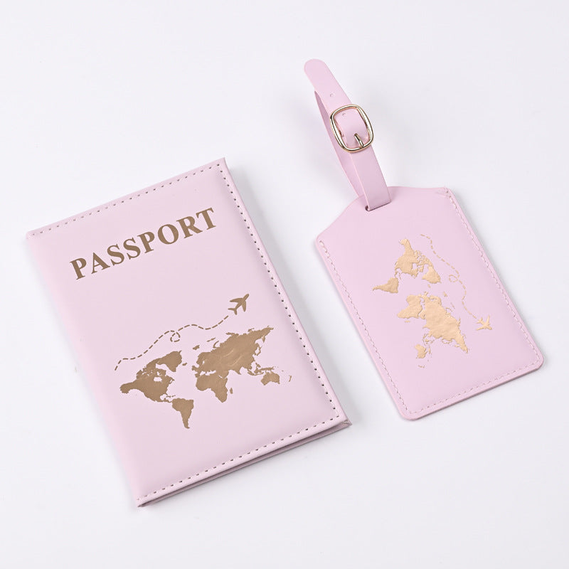 New PU Map Gilding Passport Cover