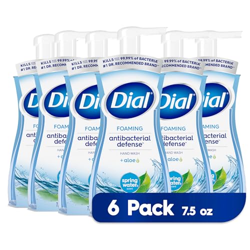 Dial Antibacterial Foaming Hand Wash Spring Water 7.5 fl oz (Pack of 6)