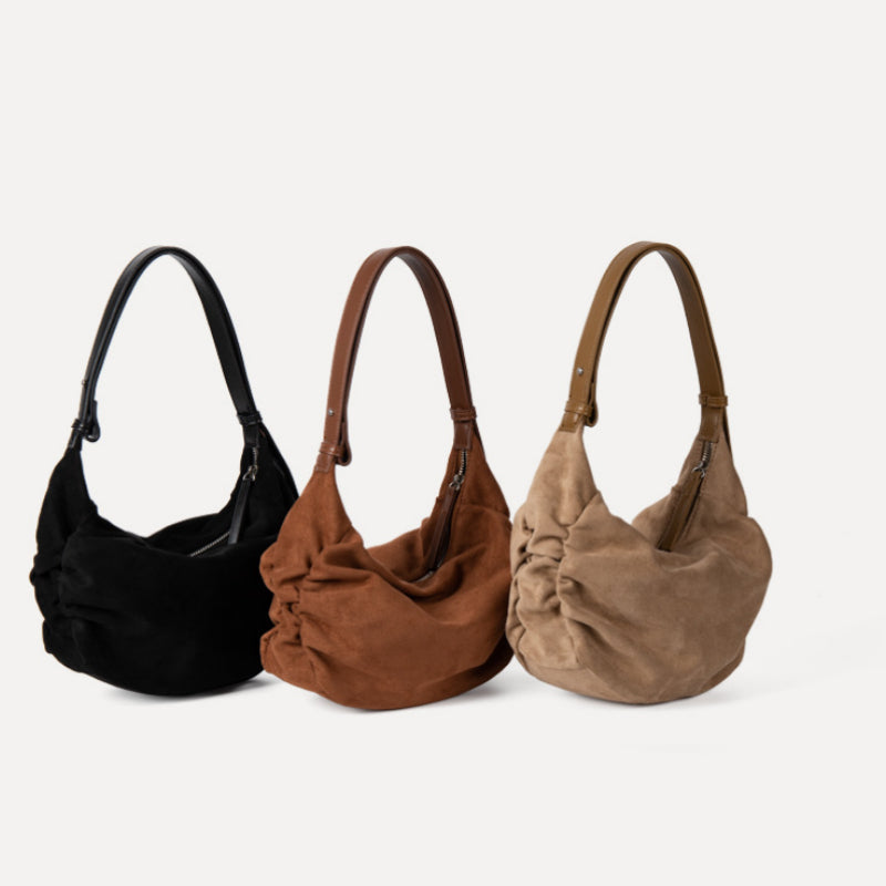 Women's Suede Shoulder Crossbody Dumpling Bag Crossbody Bag
