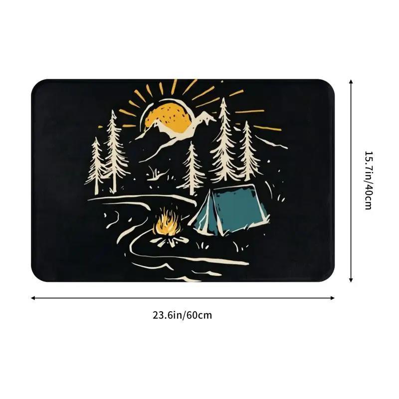 River Scenery Flocked Floor Mat Ground Protection Mat