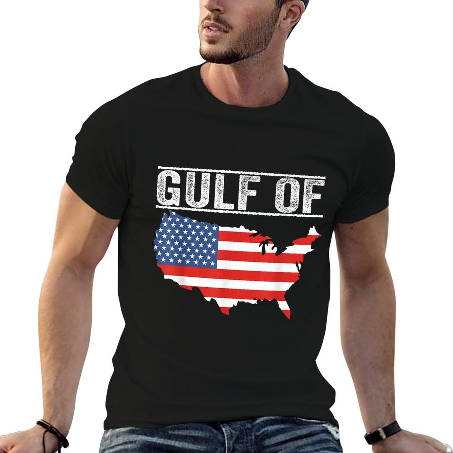 Gulf of USA America Funny USA Flag Affordable Price T-Shirt