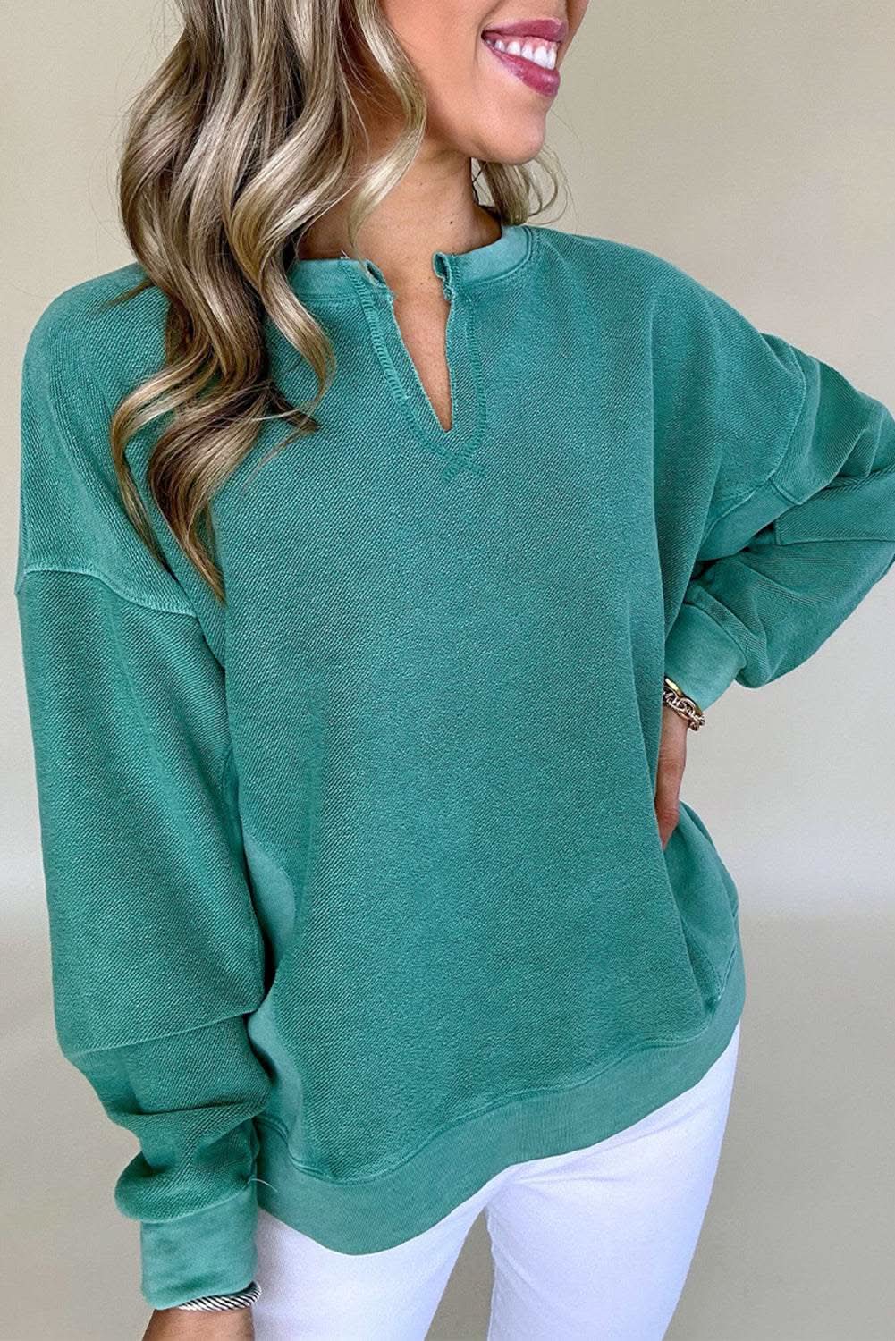 Love Salve Drop Shoulder Sweatshirt — Soft Polyester Cotton Blend