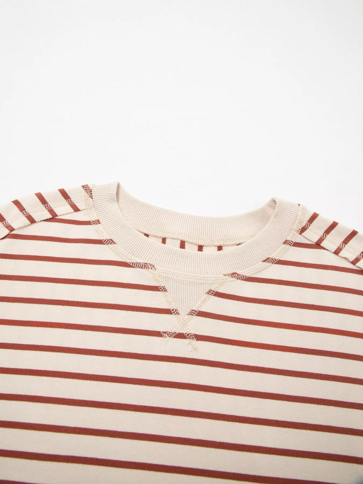 Striped Crew Neck Casual Sweatshirt