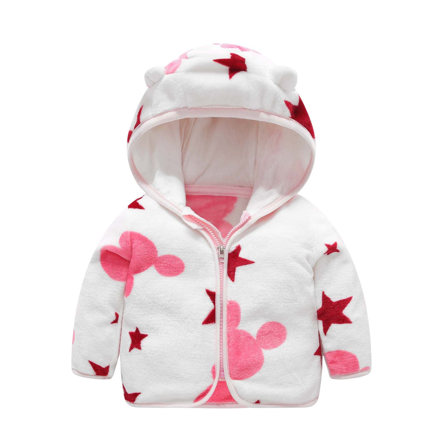 Children's Hooded Coral Fleece Padded Jacket