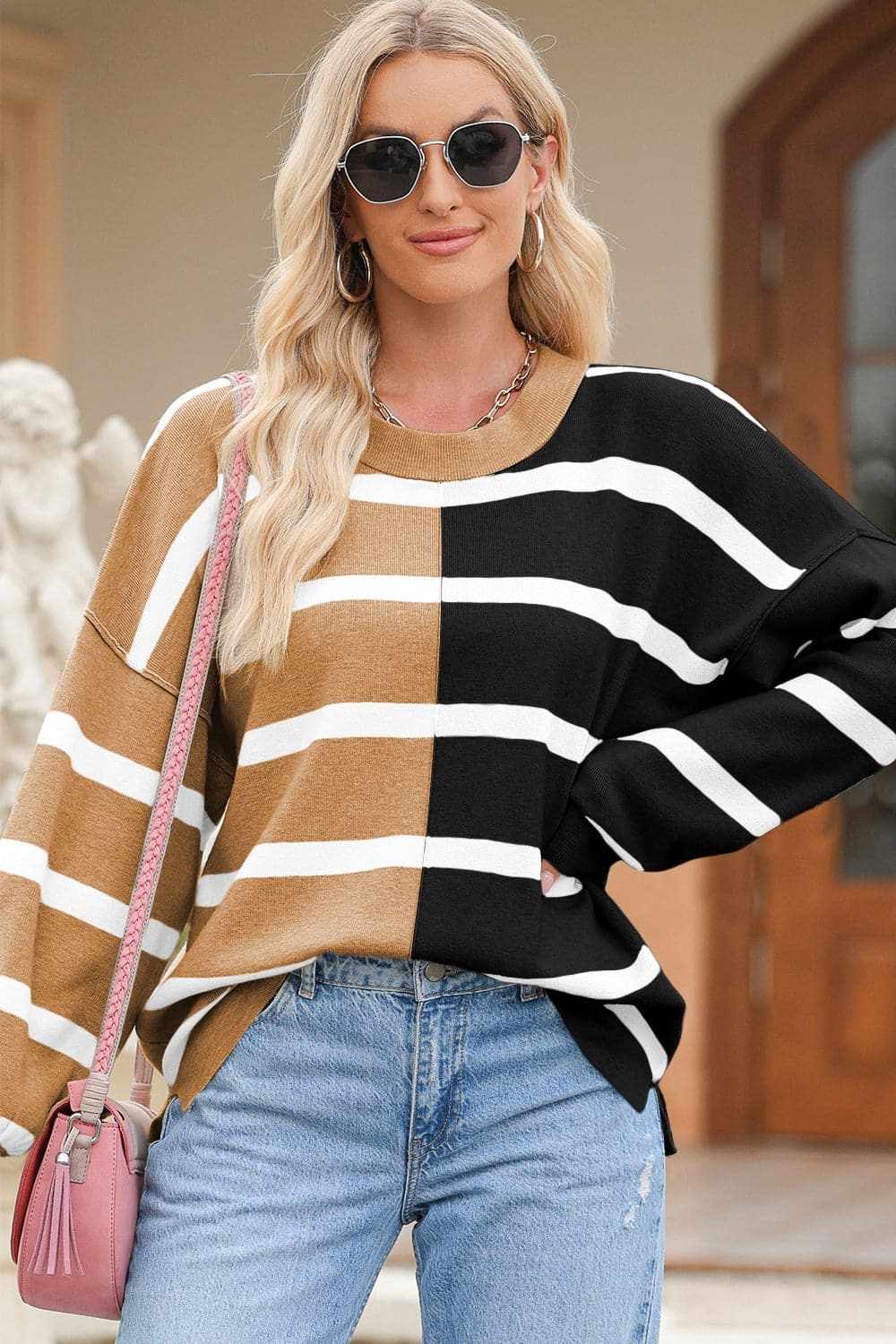 Accessories Trendsi Chic striped long sleeve top