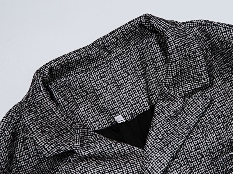Men's Blazers Slim Fit Plaid Suits Jackets Male Long Sleeve Double-breasted Outerwear Business Casual Coats