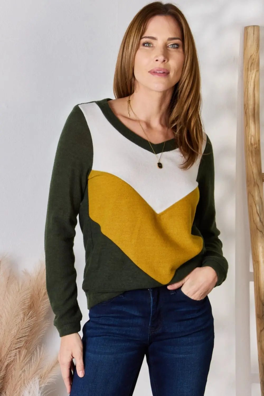 Blouses Trendsi Hailey & Co Plus Size Colorblock Blouse