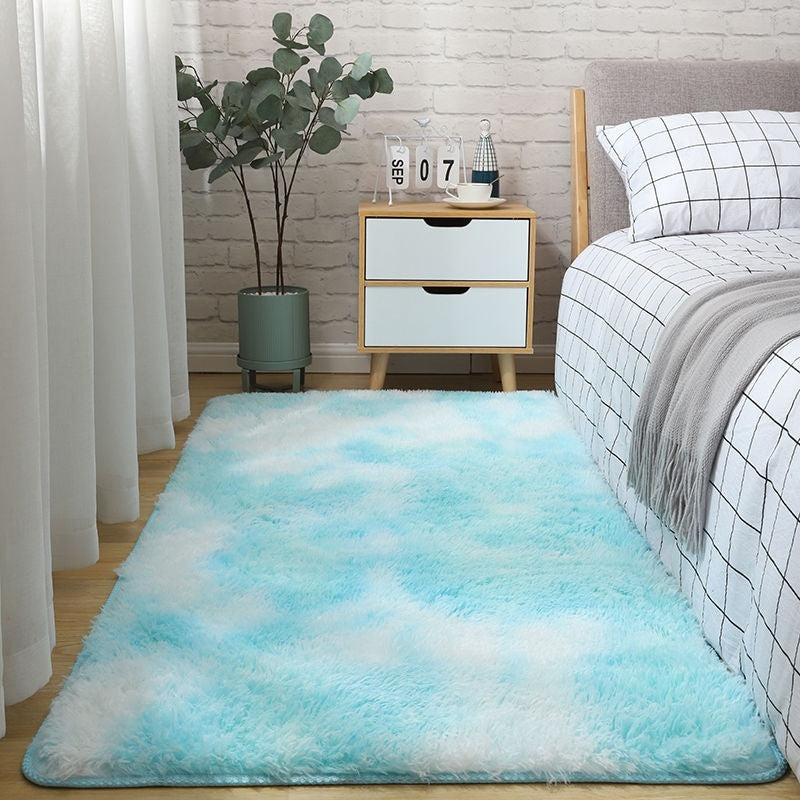 Silk-wool Carpet Bedroom Bedside Living Room Solid Color
