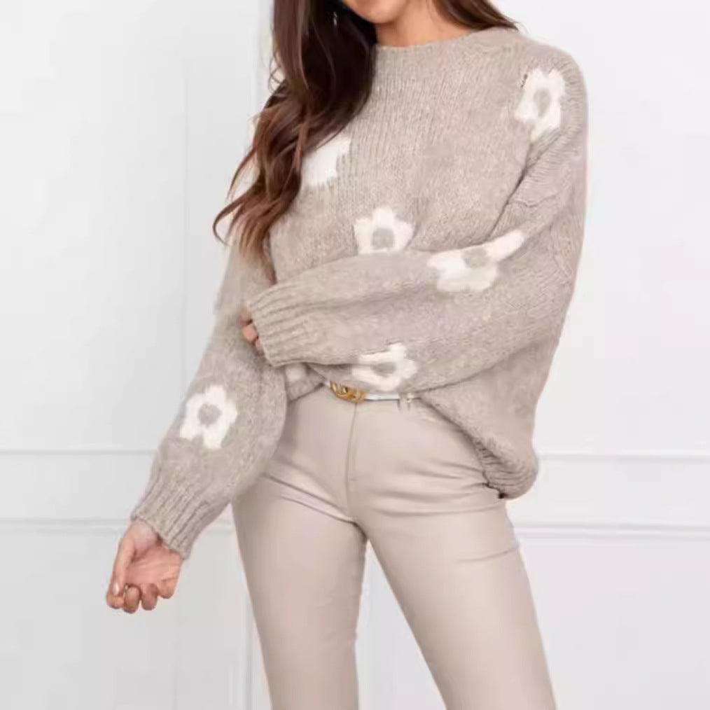 Suéteres de mujer de otoño e invierno, suéteres de mujer florales personalizados de talla grande a la moda. Consulta la tabla de tallas en "más detalles".