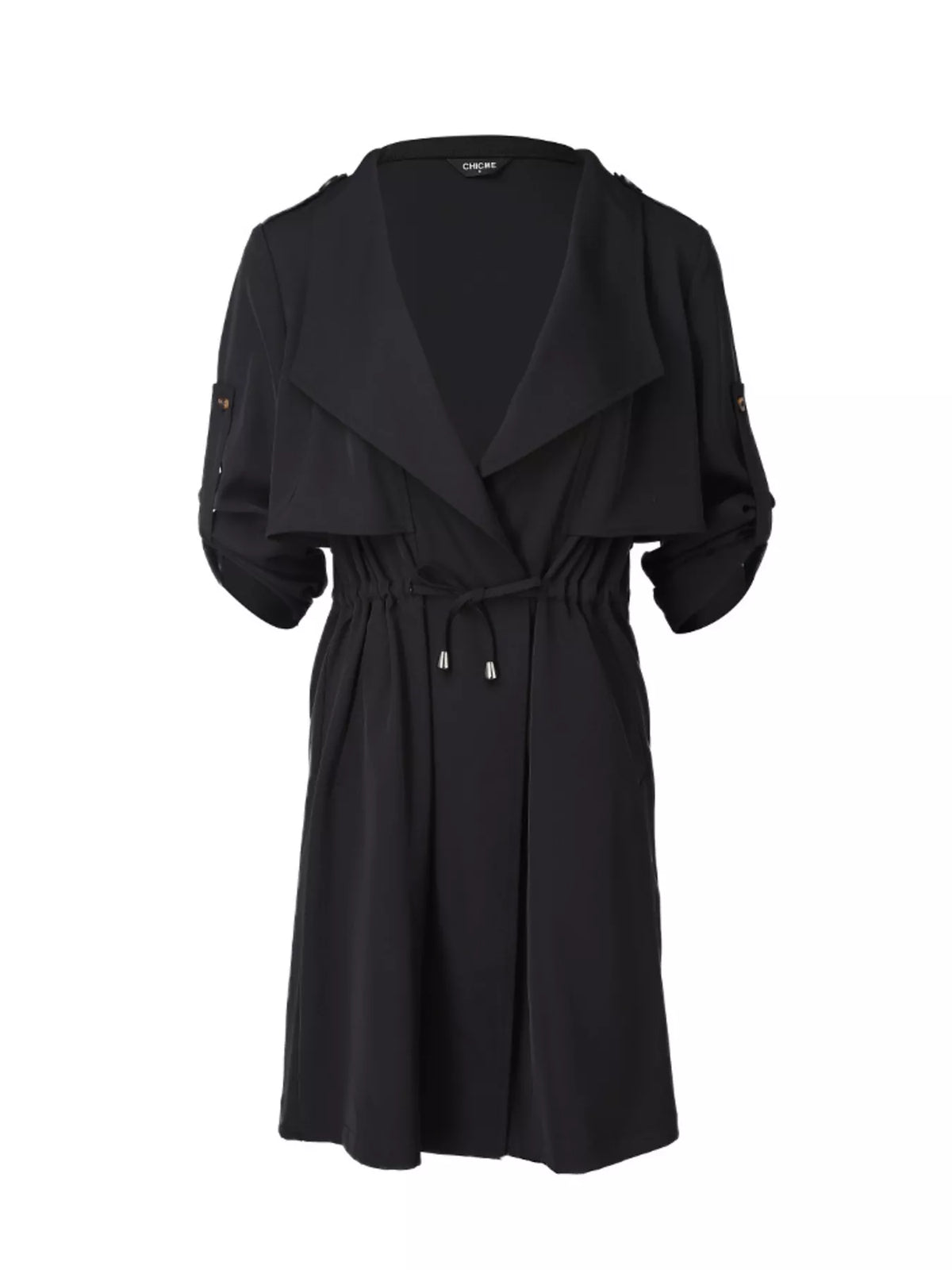 Drape Collar Lightweight Trench Coat