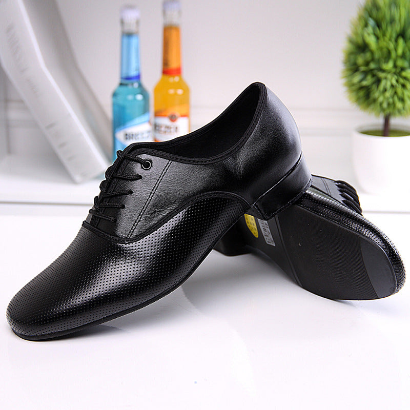 Men's Microfiber Leather Wear-Resistant Dancing Shoes
