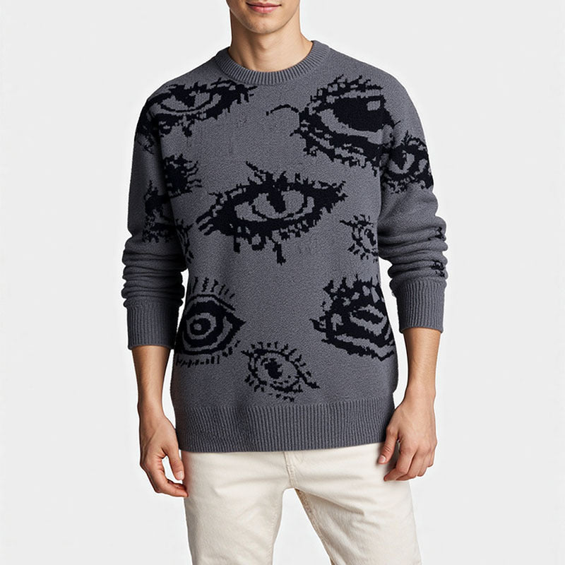 Round-neck Long-sleeve Loose-fitting Sweater