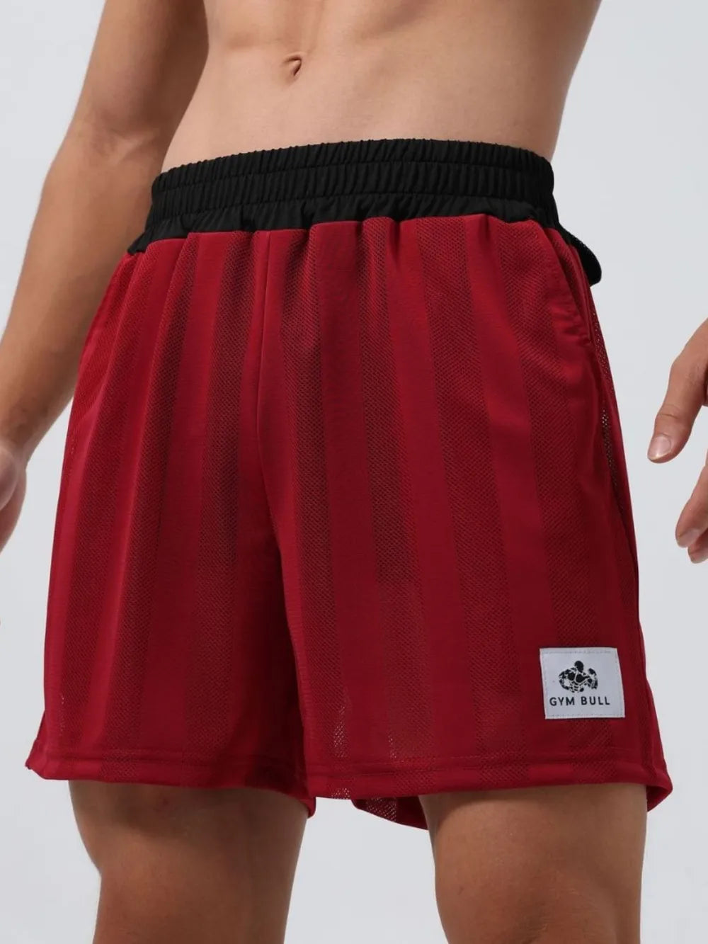 Pantalones cortos de hombre de talla grande con cintura elástica