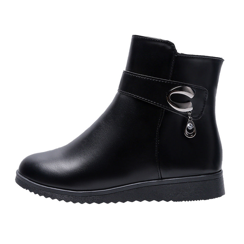 Women's Low-Heel Wedge Fleece Warm Boots