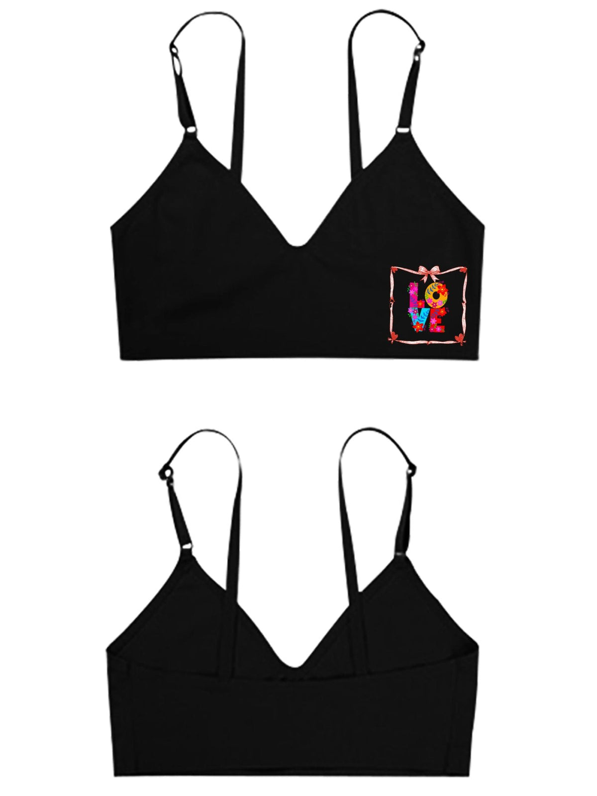 Floral LOVE Seamless Bra for Women (Made in USA)