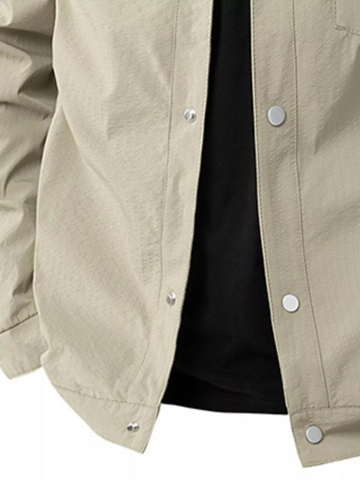 Men's Plus Size Lightweight Snap-Down Jacket