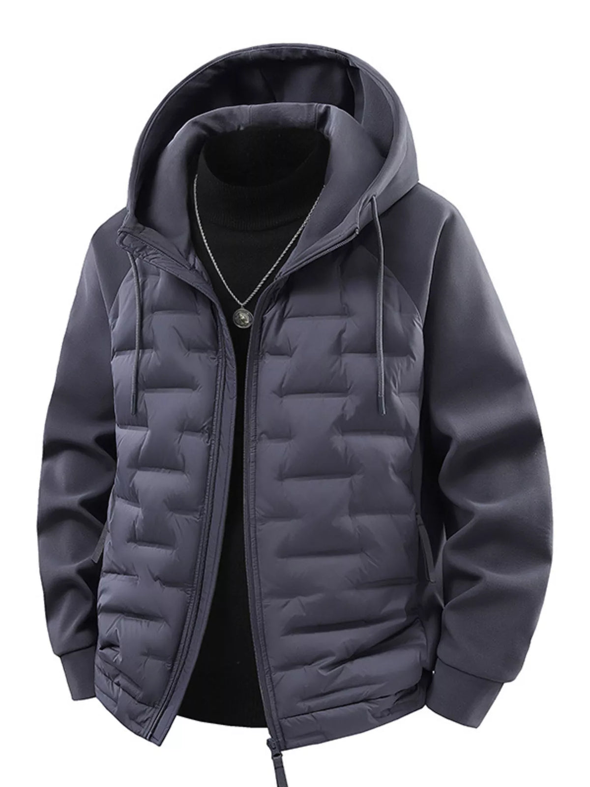 Men's Plus Size Hooded Padded Jacket