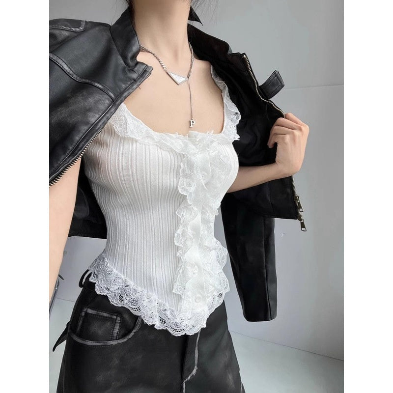 Off-shoulder Irregular Short Sleeveless Top