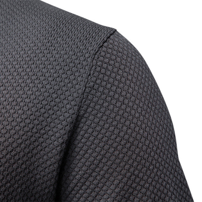 2026Summer High Quality European Size Pineapple Wool Polo Shirt Men's Business Seagull Collar Men's Short Sleeve Sweater Polo