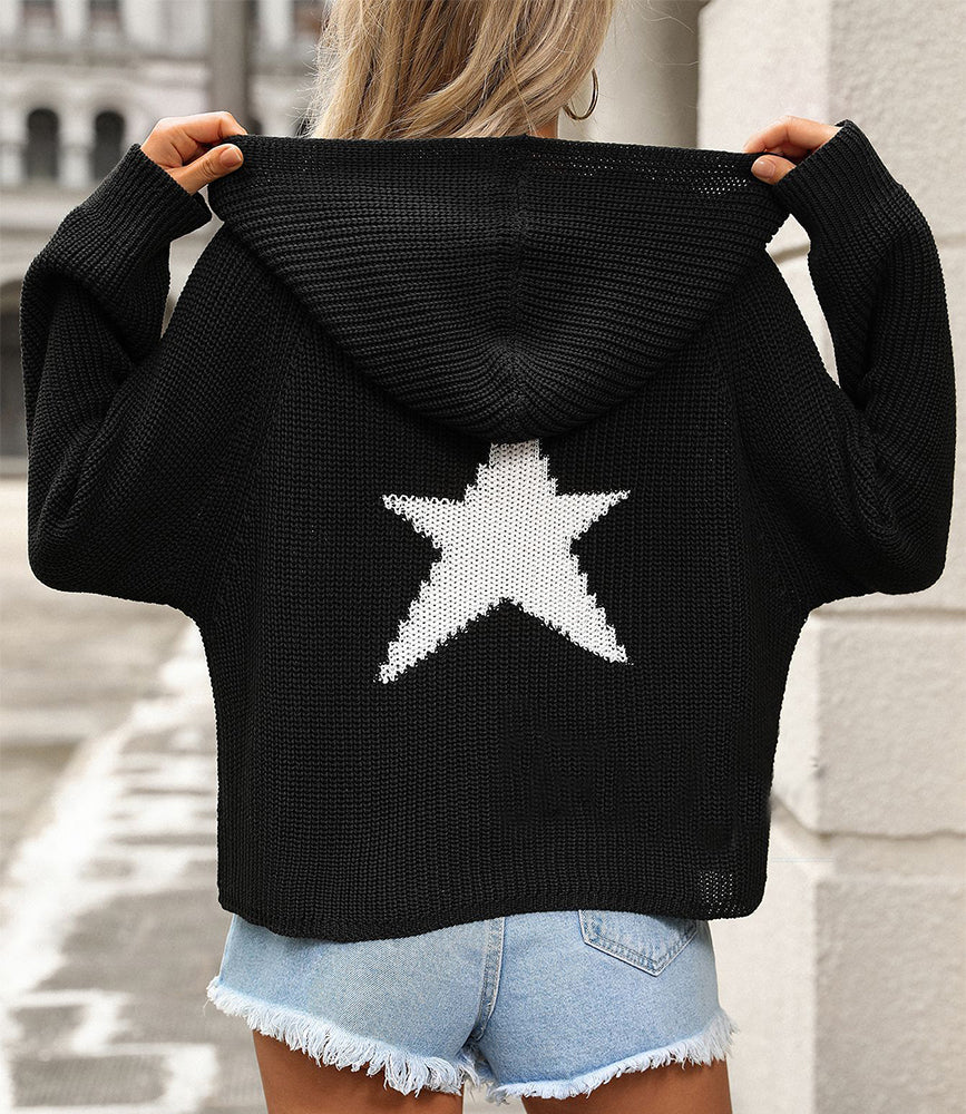Suéter con capucha de moda con bolsillos, suéter suelto con cremallera de manga larga, cárdigan corto, tops para ropa de mujer. Consulte la tabla de tallas en "más detalles".