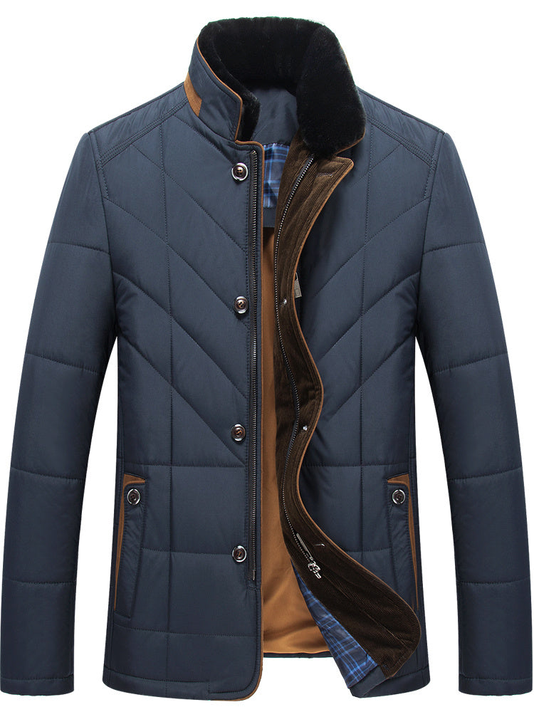 Chaqueta Acolchada para Hombre de Mediana Edad y Ancianos - Ropa de Invierno para Padre