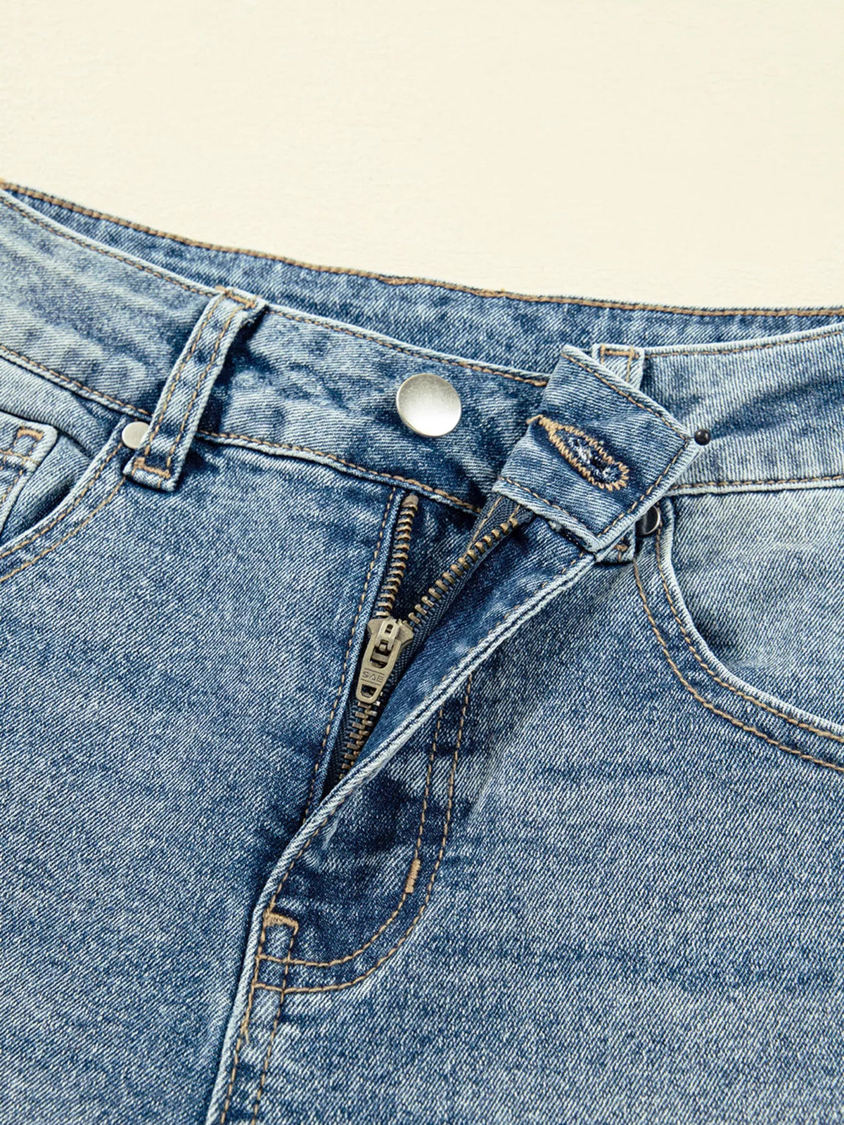 Vintage Washed Seam Detail Shift Jeans