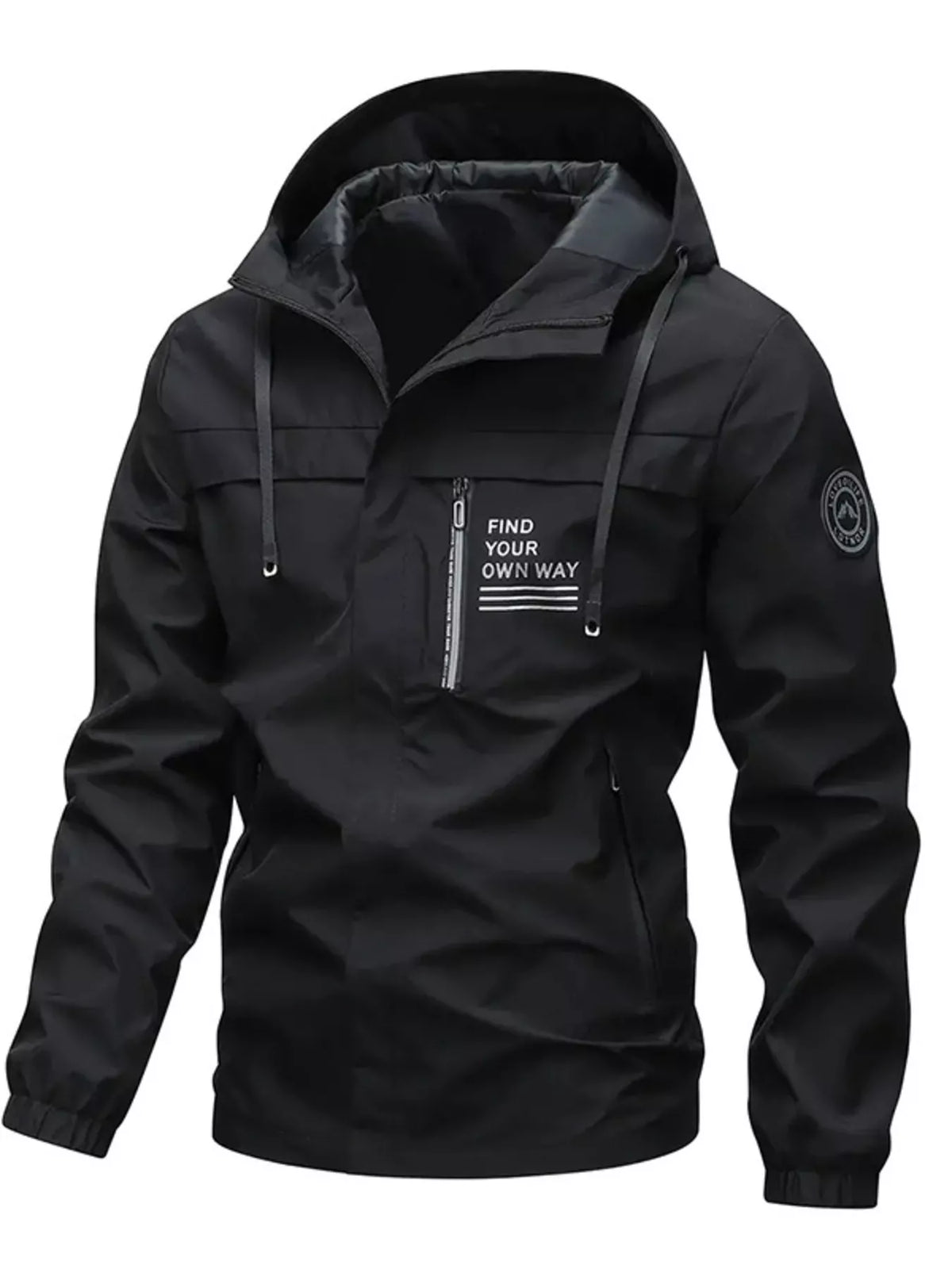 Men's Plus Size Hooded Outdoor Windproof Jacket