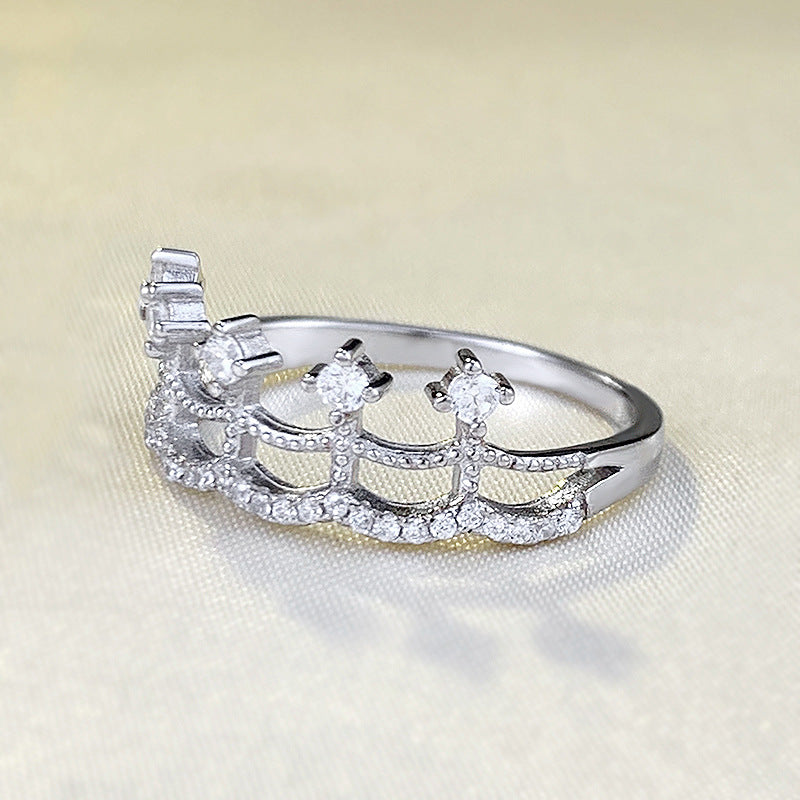 S925 Silver Lace Skirt Ring