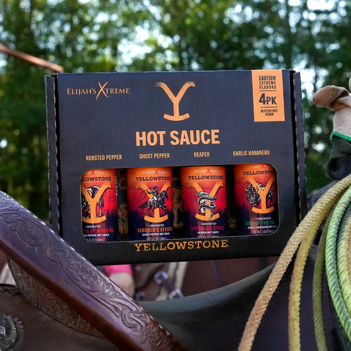 Paquete variado de salsa picante Yellowstone 4 botellas