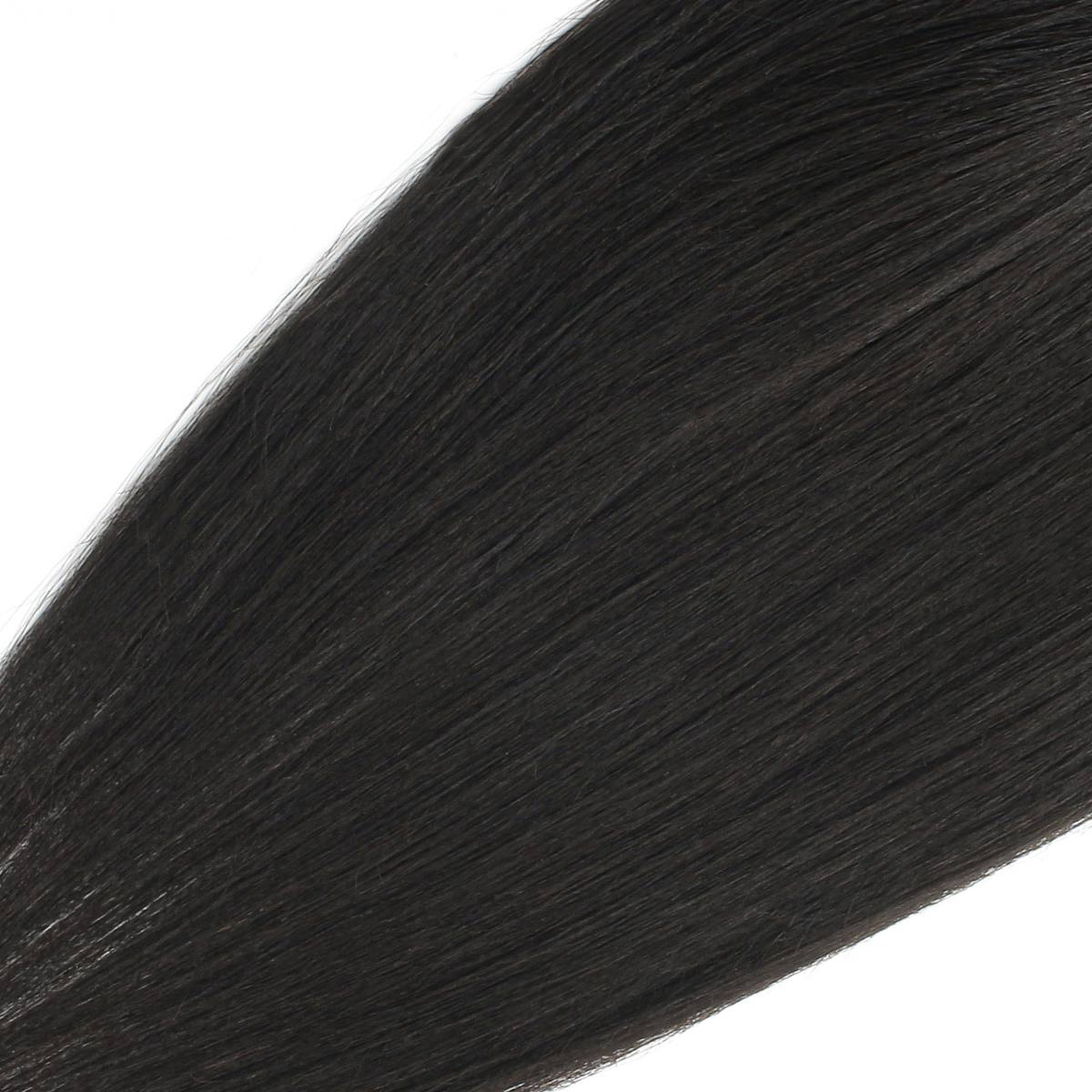 Cierre de encaje transparente 4x4 de cabello humano liso Yaki