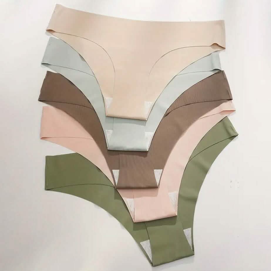 5-Pieces: Seamless Comfy Solid Panties