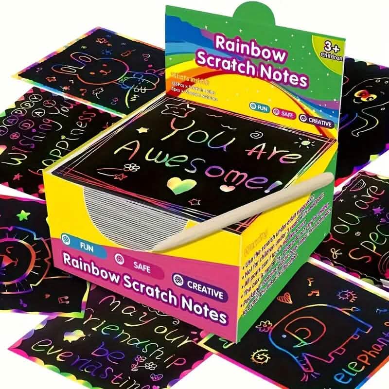 50-Pieces: Rainbow Scratch Art Kit