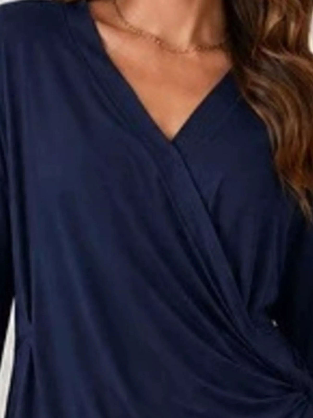 Long Sleeve Wrap T-Shirt with Side Knot Detail