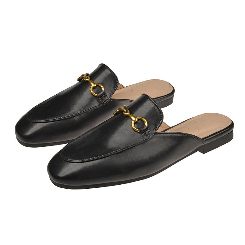 Women's Baotou Flat-Soled Mule Slippers