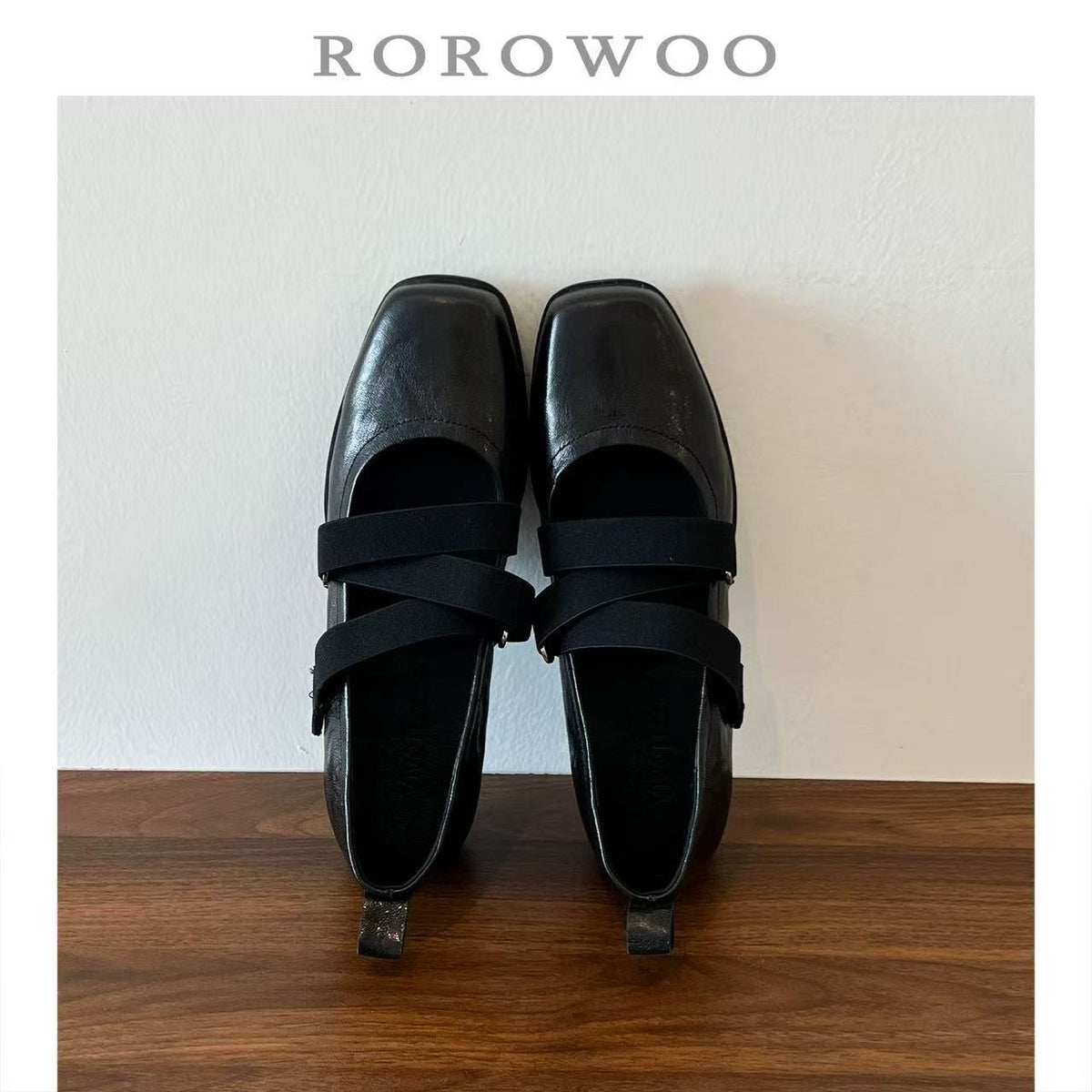 New 4cm Women Vintage Mary Jane Shoes, Elastic Strap Block Heel Ballet Flats, All Season Autumn Pumps