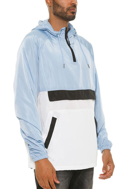 Chaqueta Anorak Rompevientos con Bloques de Color