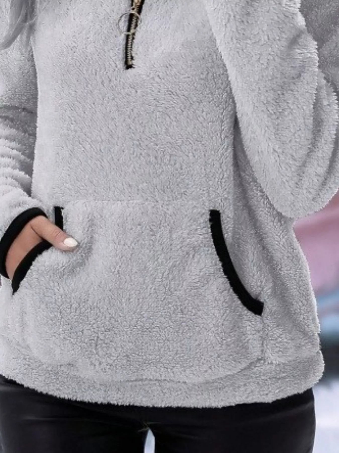 Forro polar PlushZip: Sudadera cómoda de felpa de manga larga